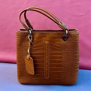 Persaman New York Freyya Croc Embossed Tote Bag